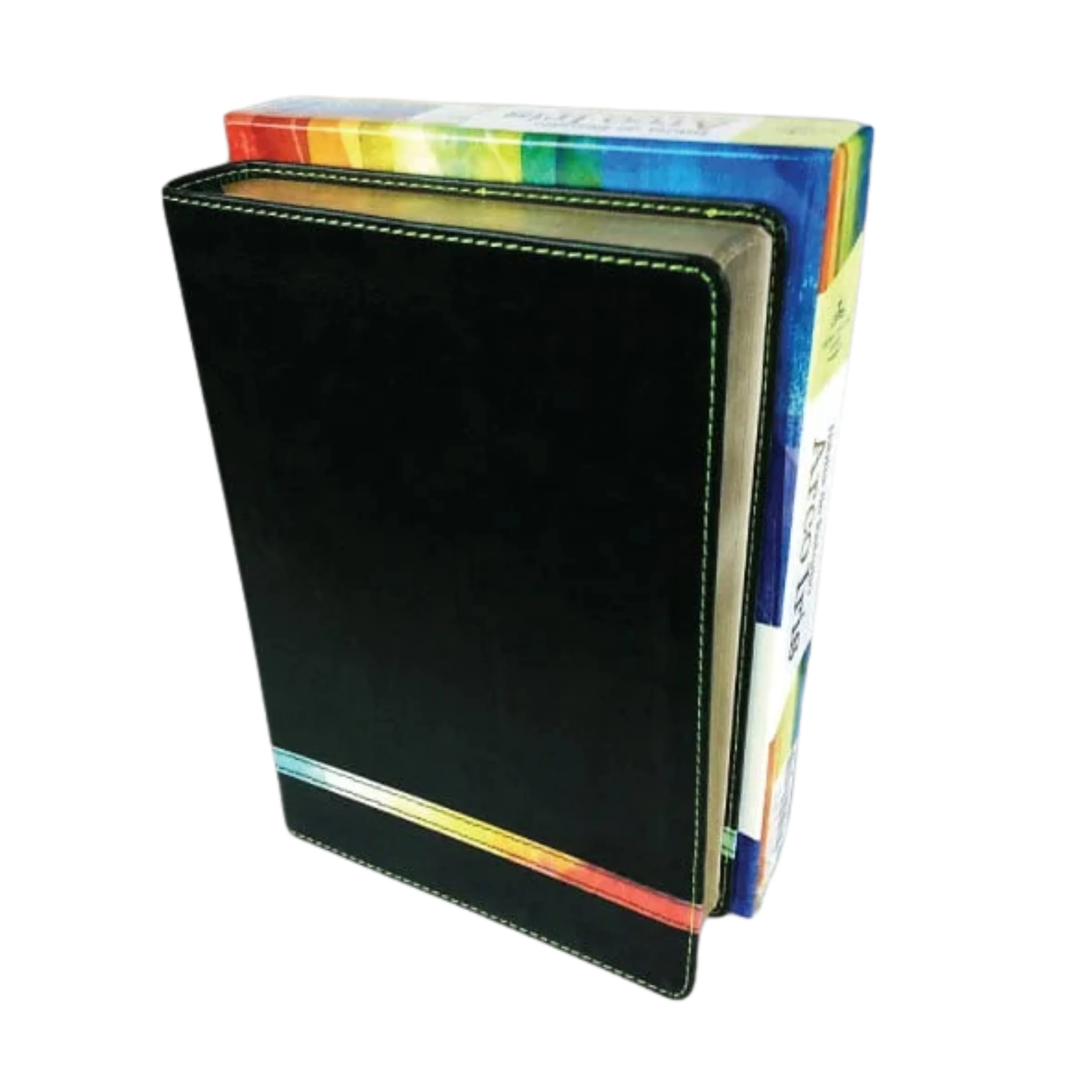 Biblia de Estudio ArcoIris, verde profundo/multi símil piel/RVR 1960