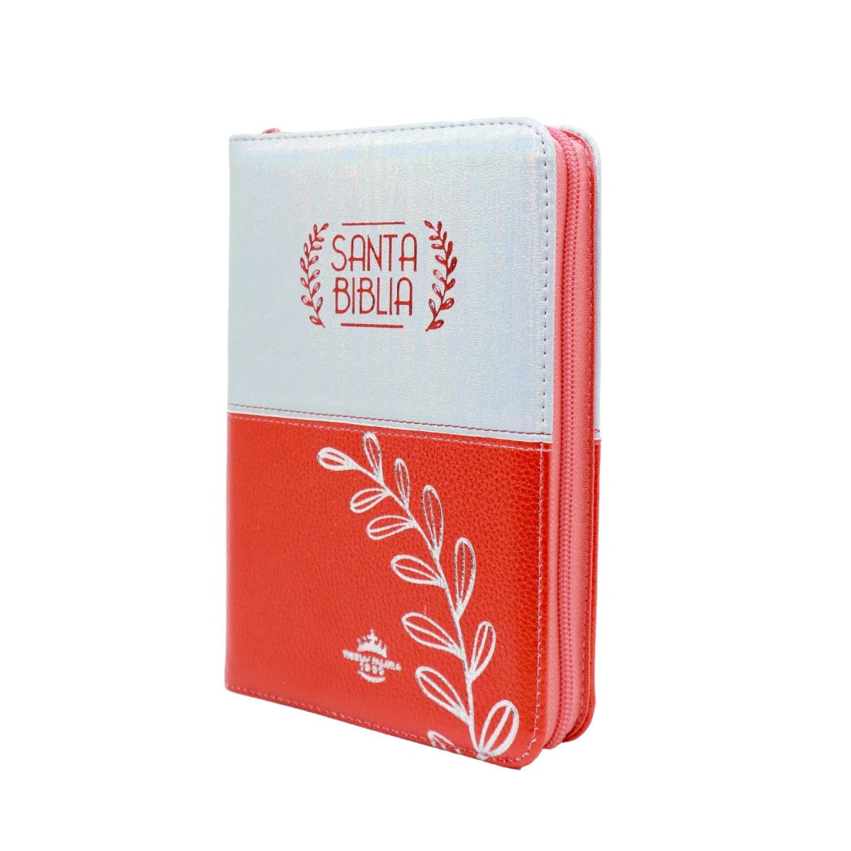 BIBLIA REINA VALERA 1960 LETRA GRANDE ESPIGA ROJO PLATEADO C/CIERRE