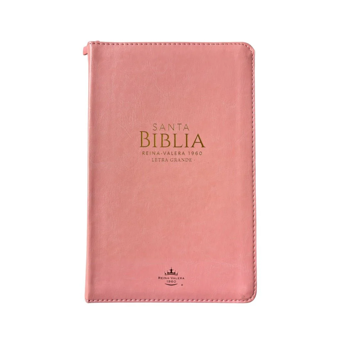 BIBLIA REINA VALERA 1960 LETRA GRANDE CLASICA ROSA C/CIERRE