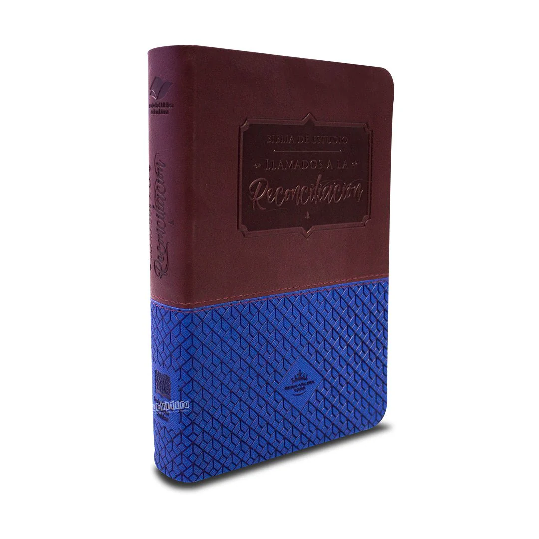 BIBLIA DE ESTUDIO LLAMADOS A LA RECONCILIACIÓN RV1960 Azul/Marron  C/Indice