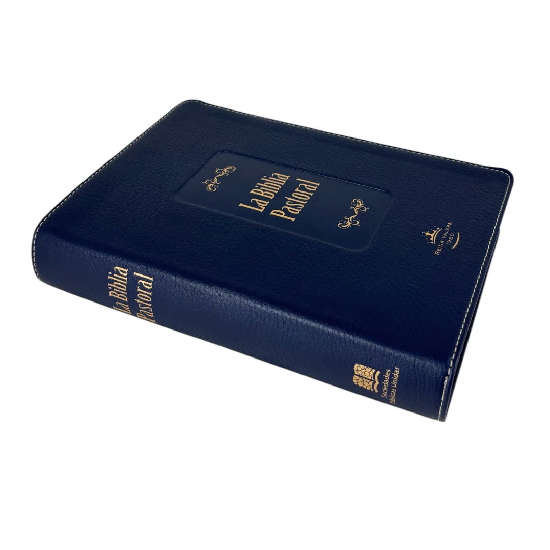 BIBLIA REINA VALERA 1960 PASTORAL IMITACION PIEL AZUL LETRA GRANDE