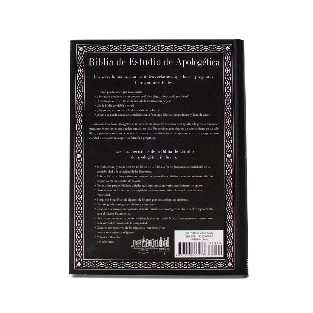 Biblia de Estudio de Apologética RVR 1960, Tapa dura