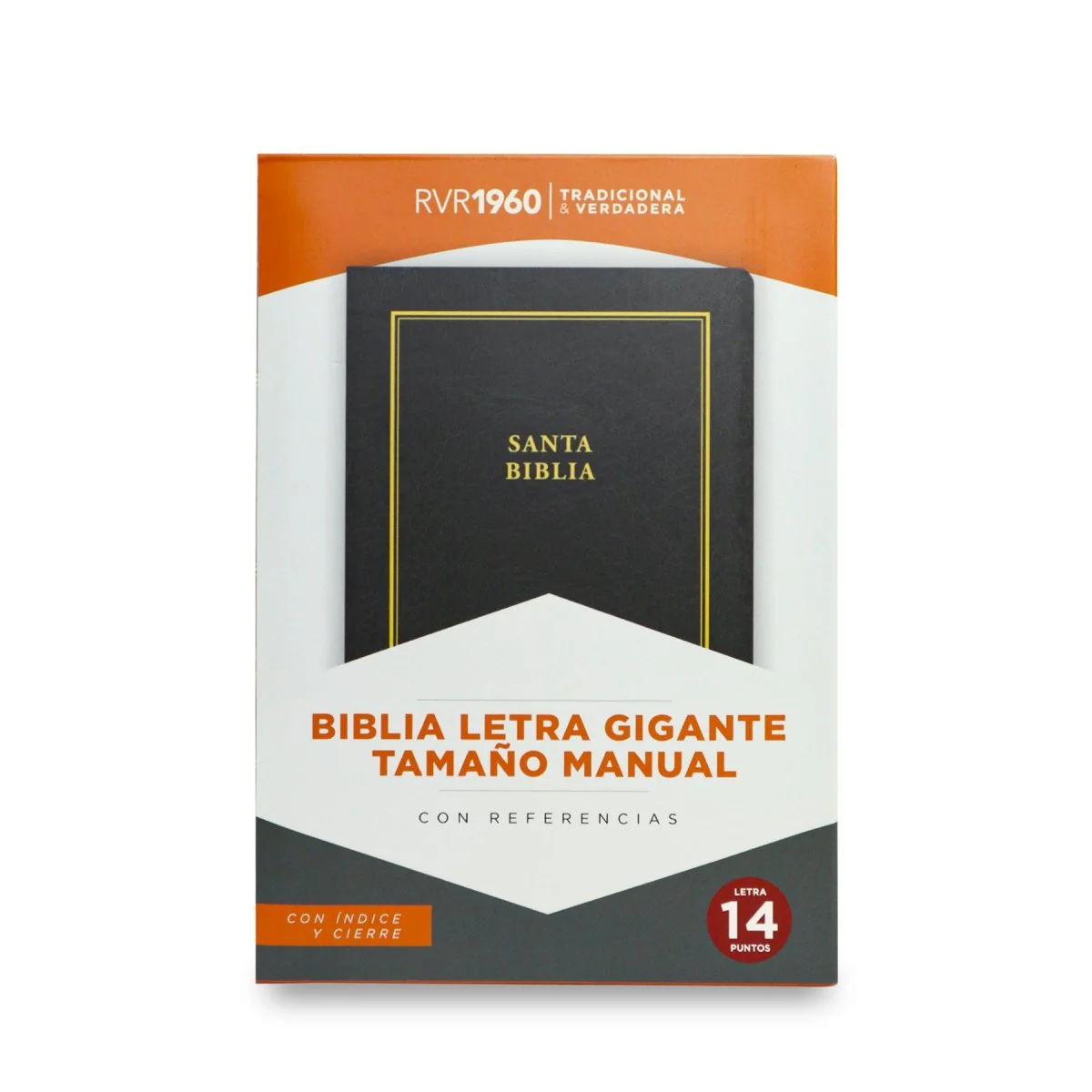 BIBLIA REINA VALERA 1960 SIMIL PIEL GIGANTE MANUAL/ CIERRE INDICE (3 COLORES)