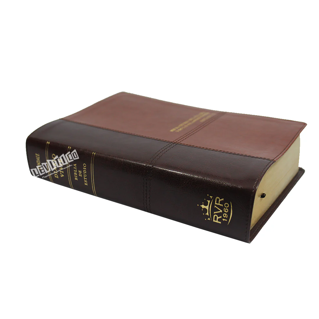 Biblia de estudio Diario vivir con índice (Semi piel café)