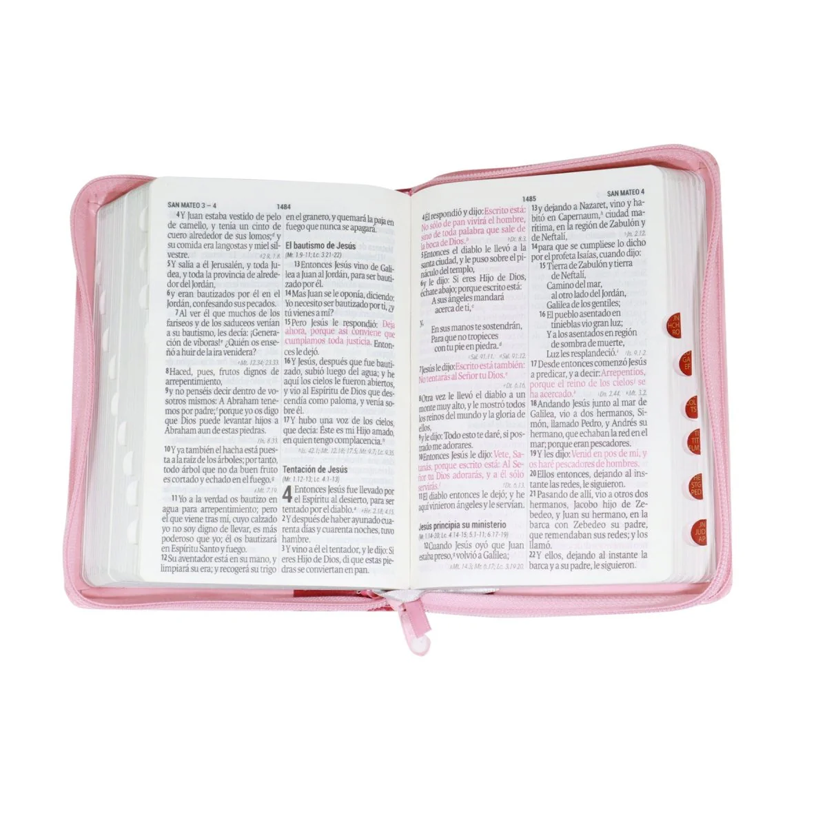 BIBLIA REINA VALERA 1960 COMPACTA TAPA SINTÉTICA ROSA