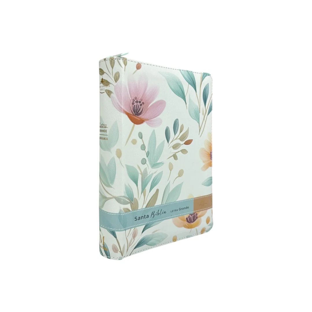 BIBLIA REINA VALERA 1960 PORTATIL LETRA GRANDE IMITACION PIEL VICTORIA FLORES C/INDICE