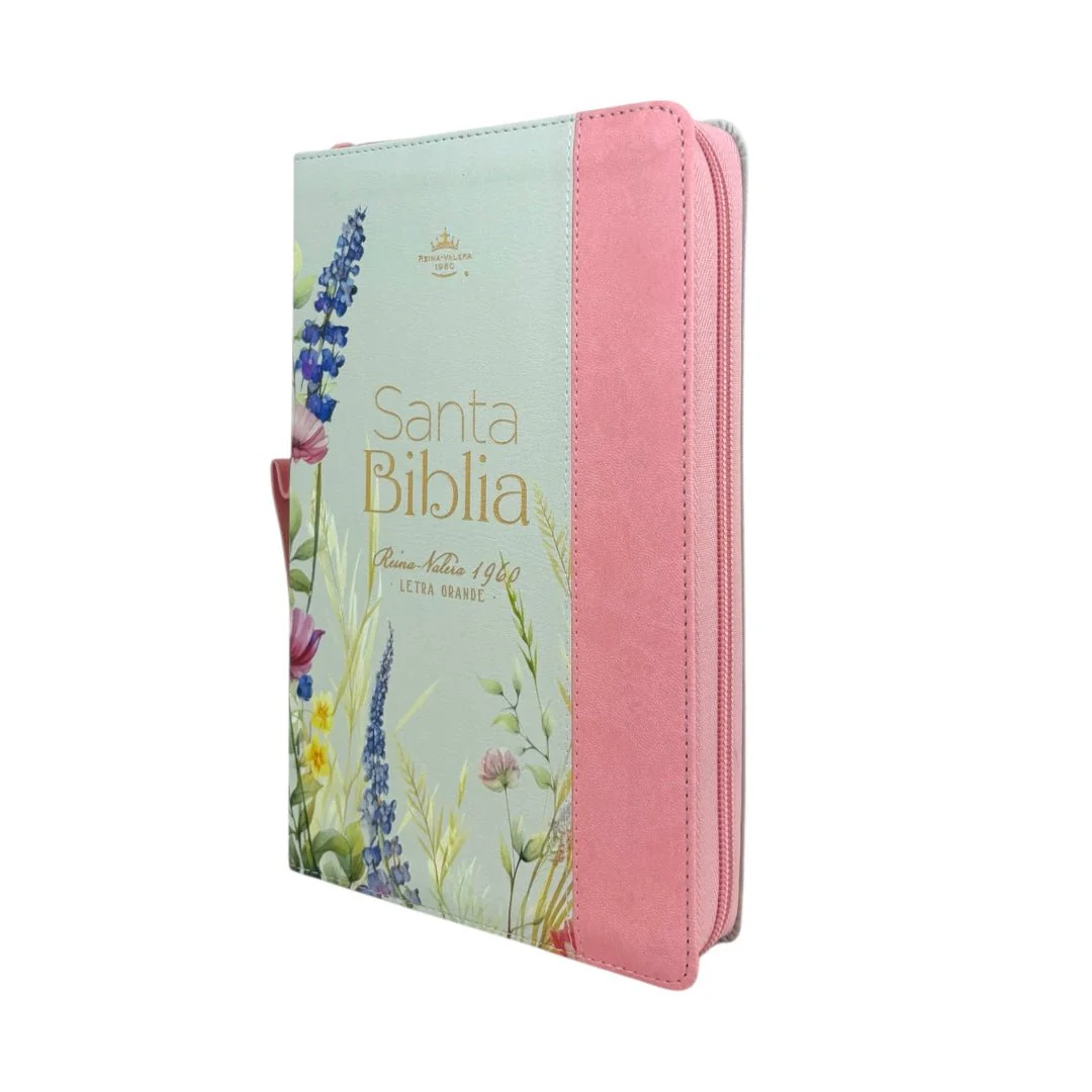 BIBLIA REINA VALERA 1960 LETRA GRANDE MANUAL PRETTY CANTO FLORAL INIDICE