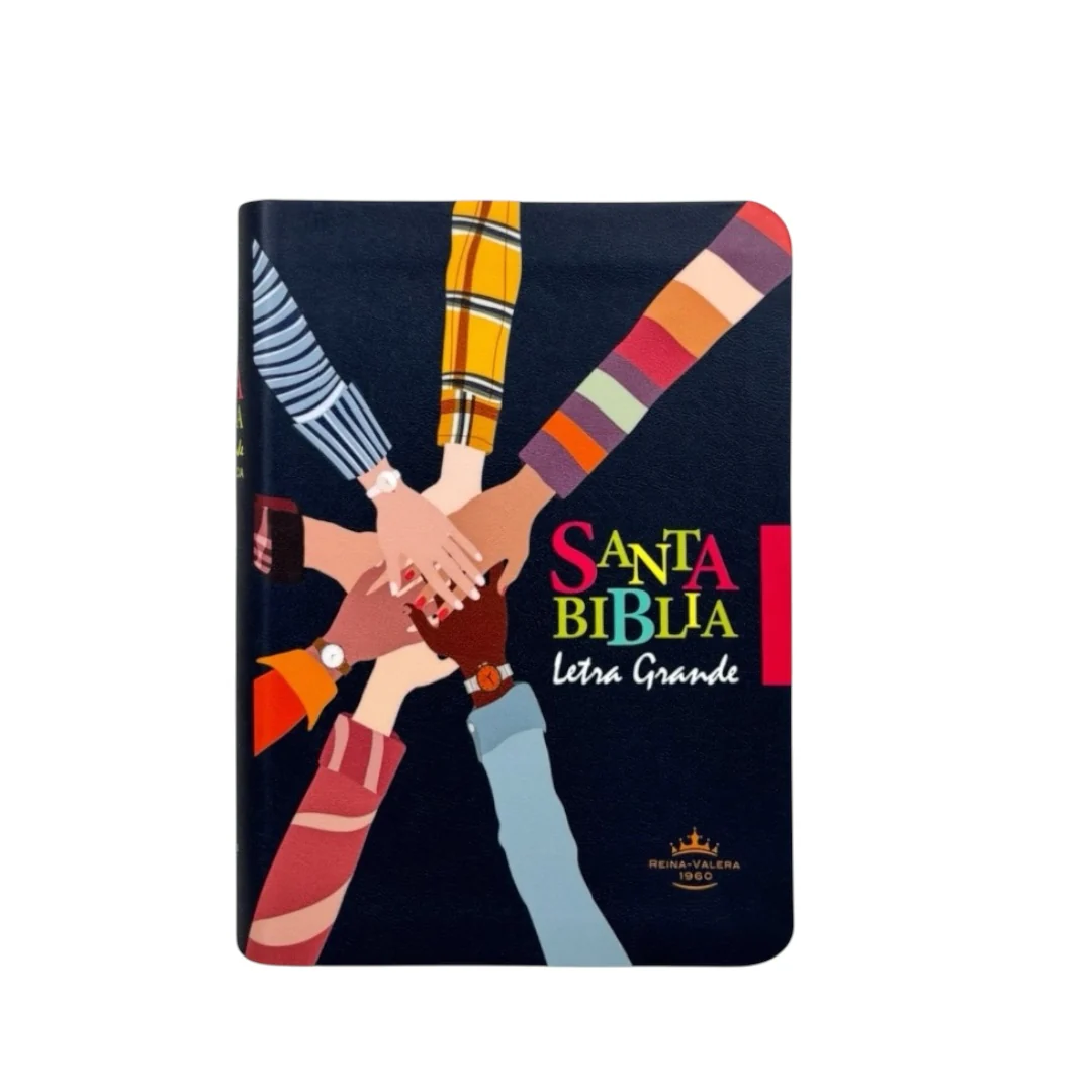 BIBLIA REINA VALERA 1960 COMPACTA IMIT PIEL NEGRA MANOS