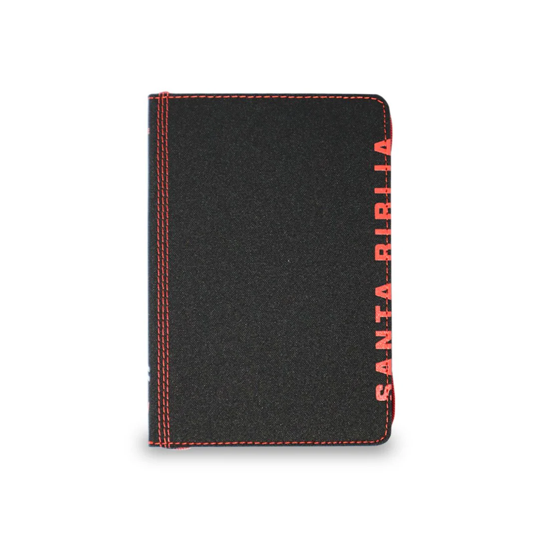 Santa Biblia NTV, Edición compacta SentiPiel, Negro/Carmesí