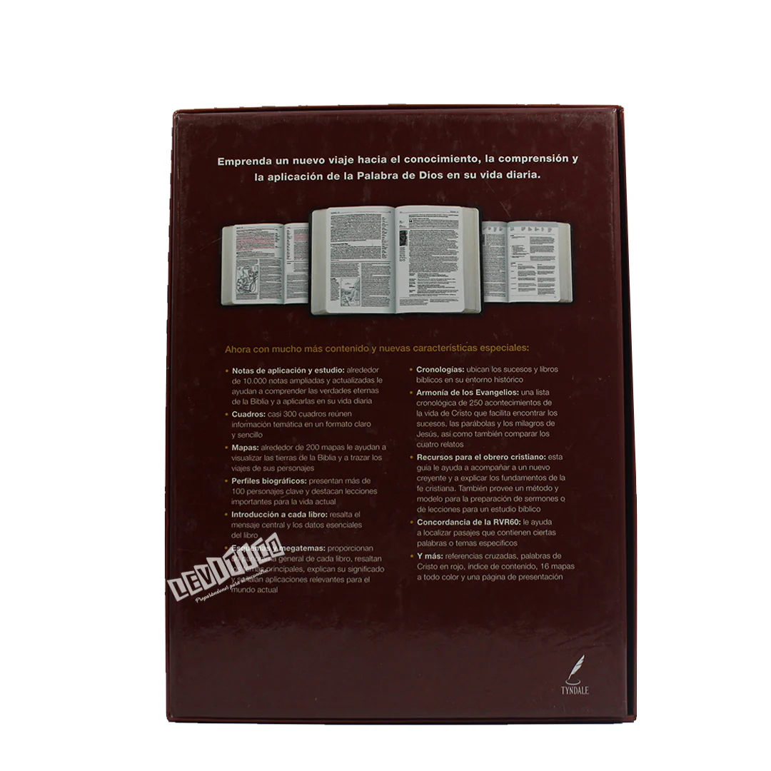 Biblia de estudio Diario vivir con índice (Semi piel café)