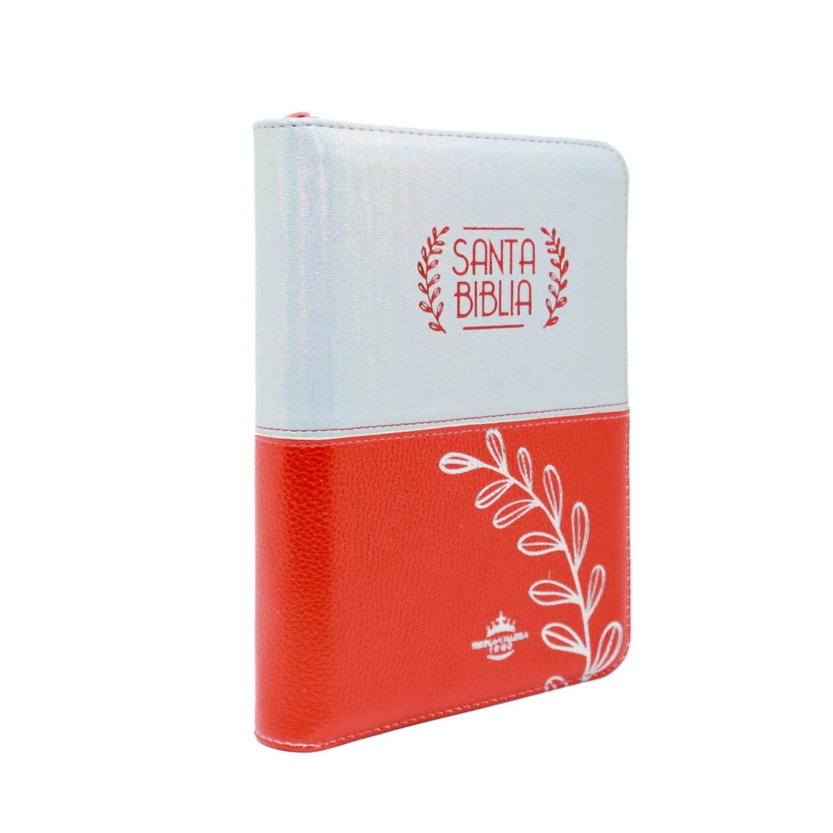 BIBLIA REINA VALERA 1960 LETRA GRANDE ESPIGA ROJO PLATEADO C/CIERRE