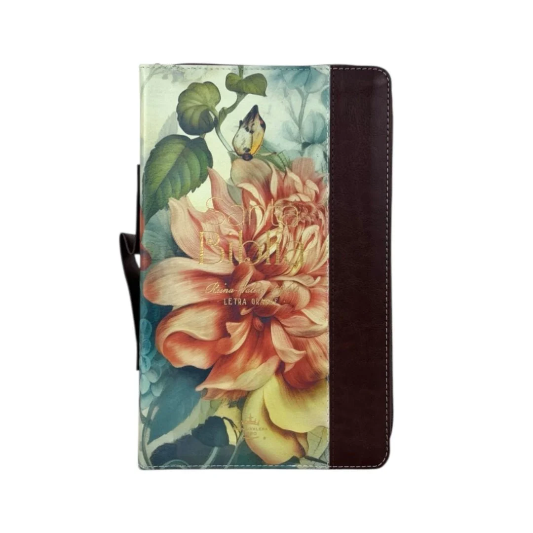BIBLIA REINA VALERA 1960 LETRA GRANDE MANUAL PRETTY CANTO FLORAL INIDICE