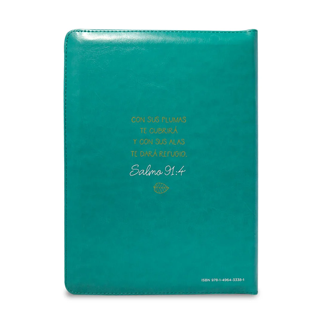 Santa Biblia NTV Letra Grande Edición Zipper con referencias sentipiel turquesa