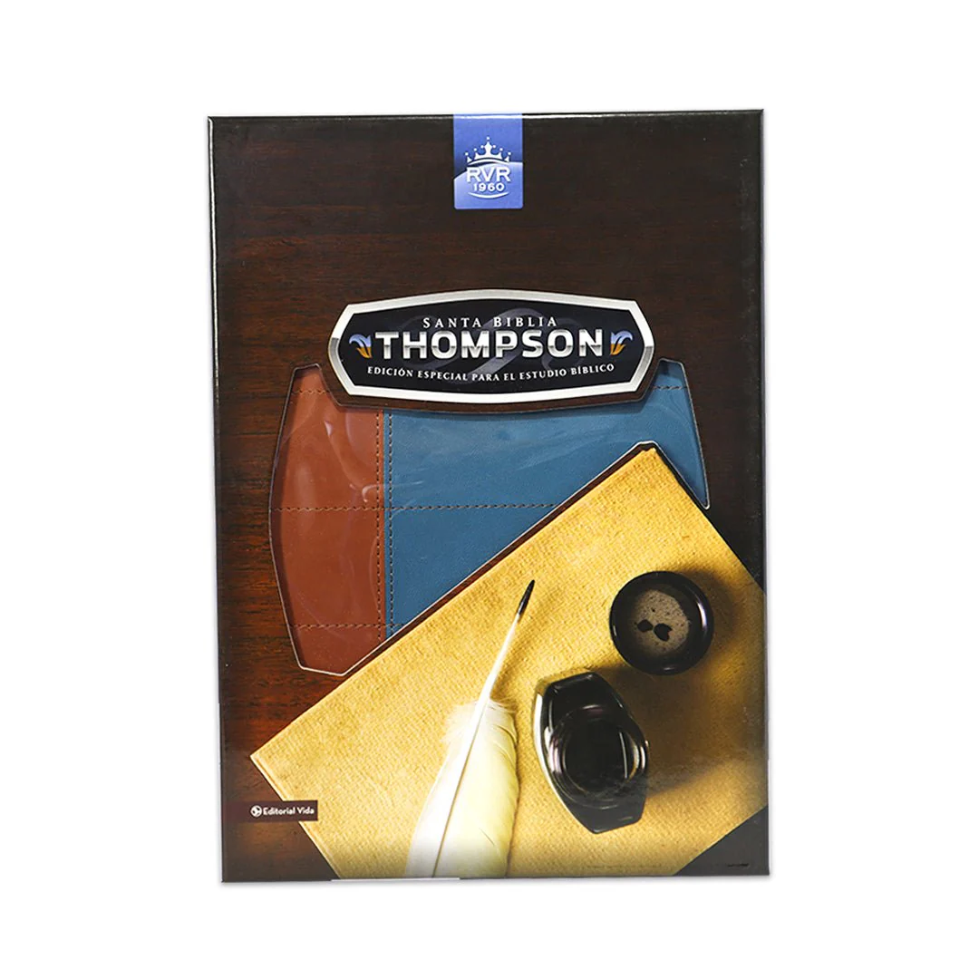 Biblia de Estudio Thompson RVR60 Azul/Marrón