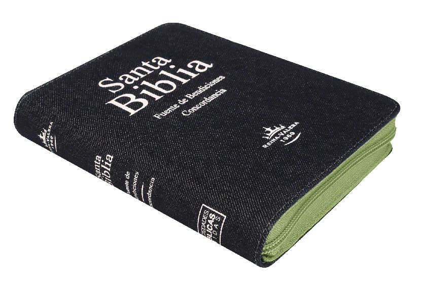 BIBLIA REINA VALERA 1960 COMPACTA FUENTE DE BENDICIONES MEZCLILLA