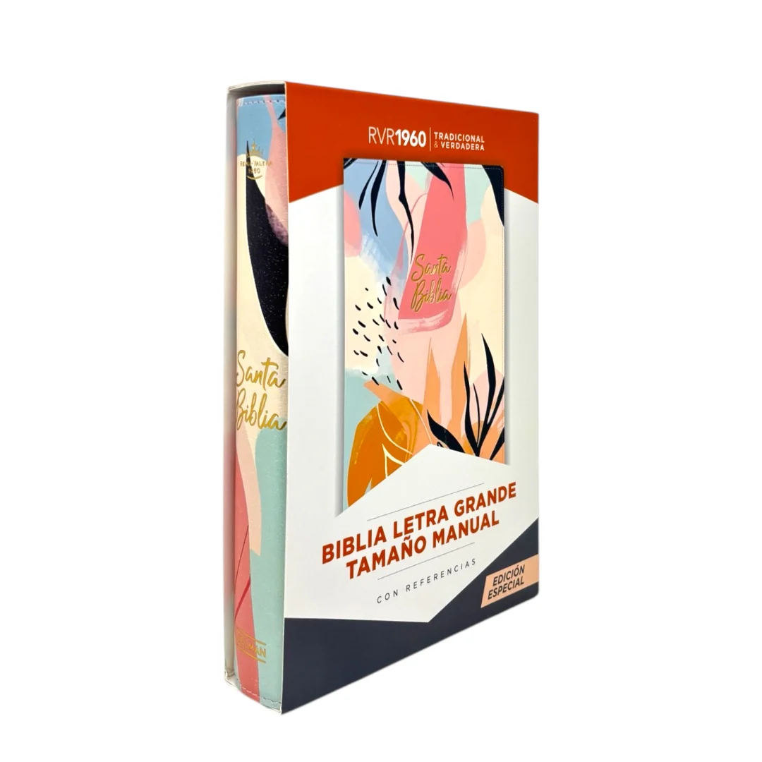 BIBLIA REINA VALERA 1960 LETRA GRANDE MANUAL SIMIL PIEL MULTICOLORES