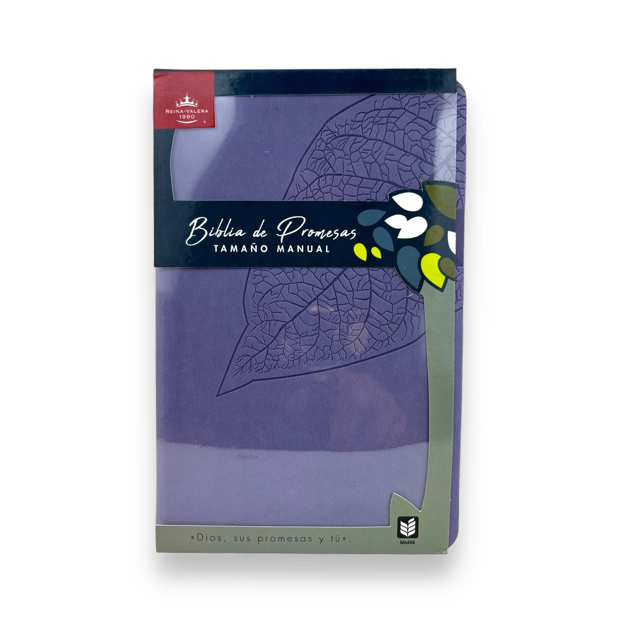 Biblia De Promesa RVR60 Tamaño Manual Piel Especial Lavanda