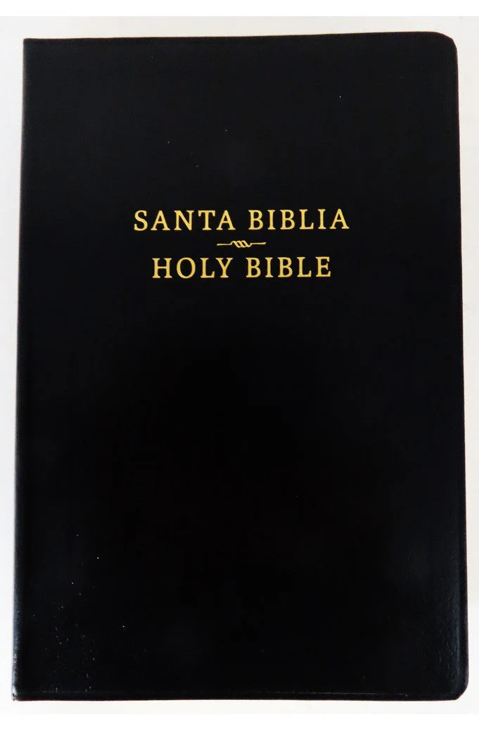 Biblia RVR 1960 CSB Bilingüe Negro Símil Piel