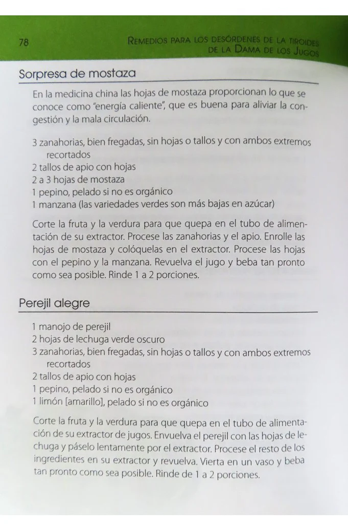 Remedios para los Desórdenes de la Tiroides de la Dama de los Jugos