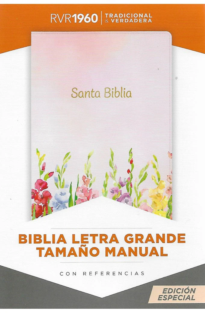 Biblia RVR 1960 Letra Grande Tamaño Manual Fucsia Símil Piel