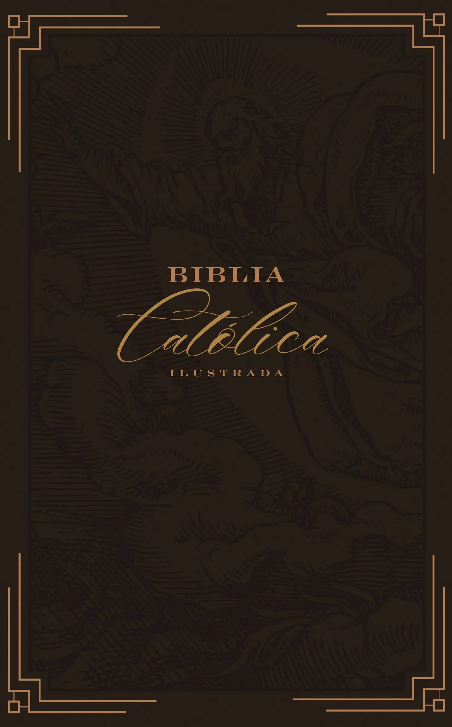 Biblia de América Católica Marrón Piel Genuina