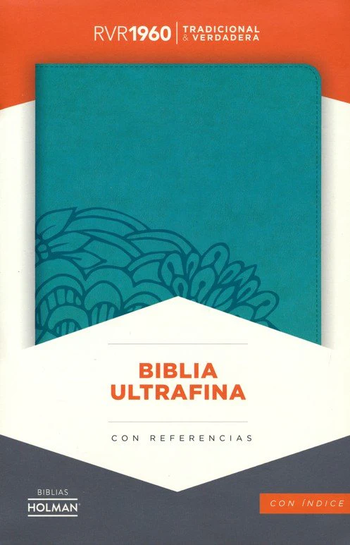 Biblia RVR 1960 Ultrafina Aqua Símil Piel con Índice