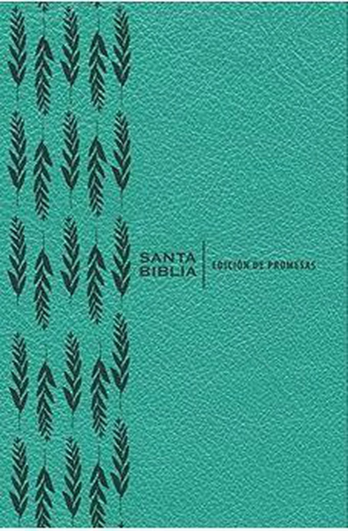 Biblia RVR 1960 de Promesas Letra Grande Turquesa Símil Piel