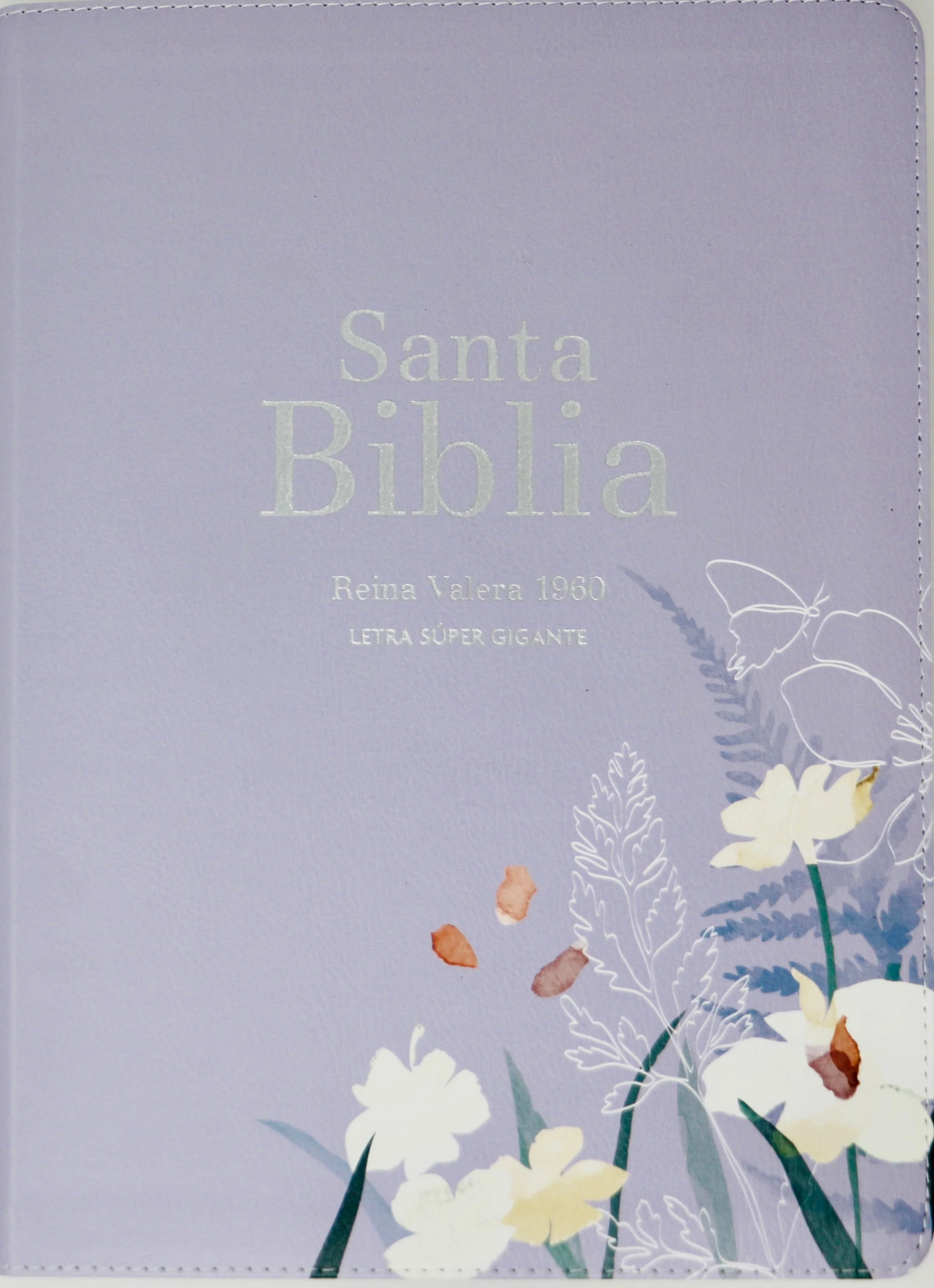 Biblia RVR 1960 Letra Súper Gigante Símil Piel Lavanda