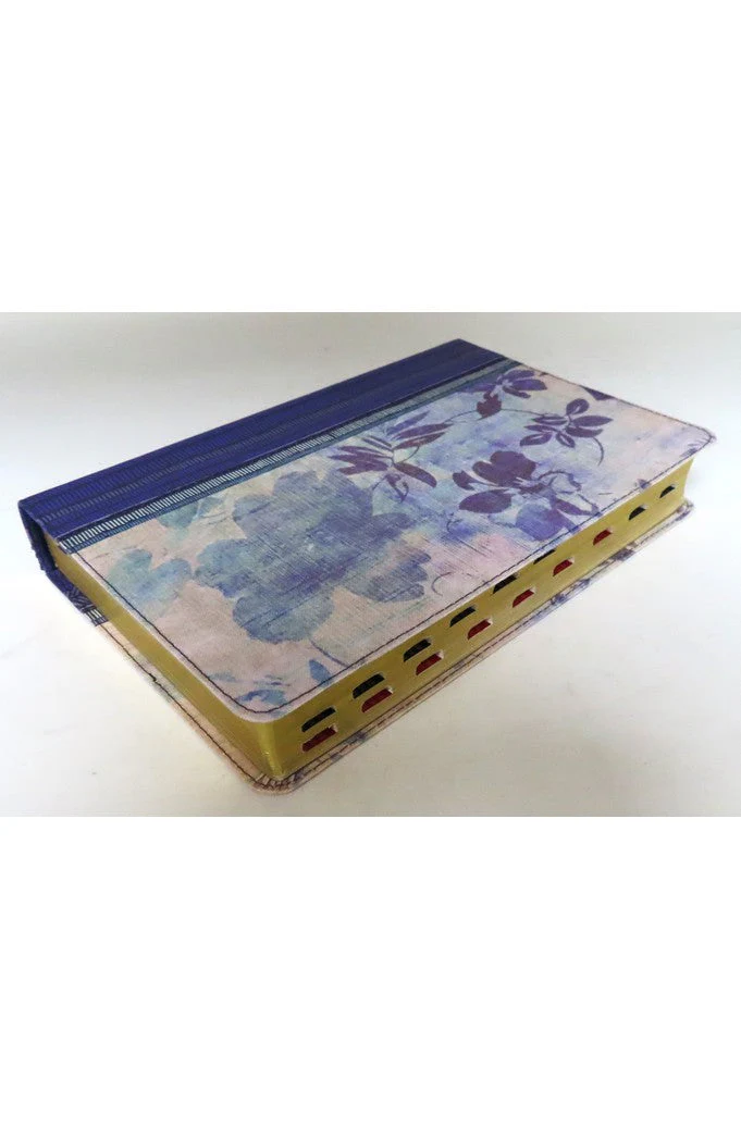 Biblia RVR 1960 de Estudio para Mujer Azul Floreado Tela Impresa con Índice