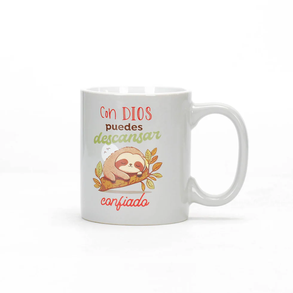 Taza 12 OZ Colección Comparte Con Dios Puedes Descansar