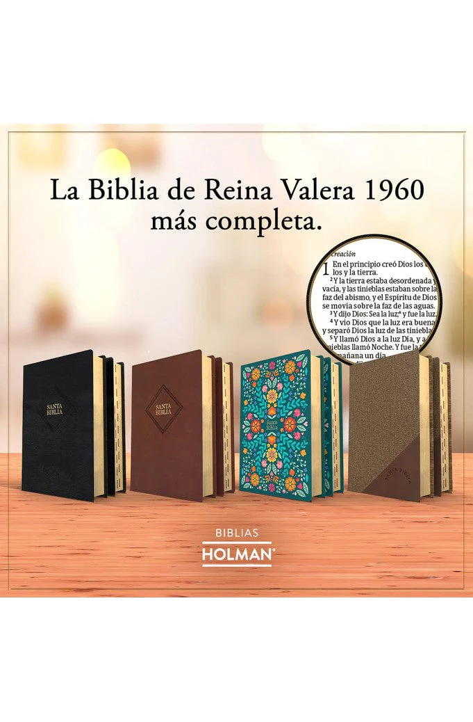 Biblia RVR 1960 Tamaño Manual Símil Piel Negra con Índice