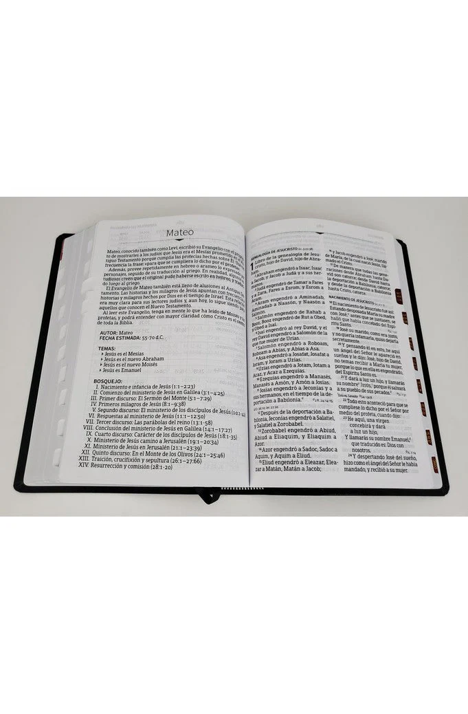 Biblia RVR 1960 Letra Gigante Piel Fabricada Negro con Índice