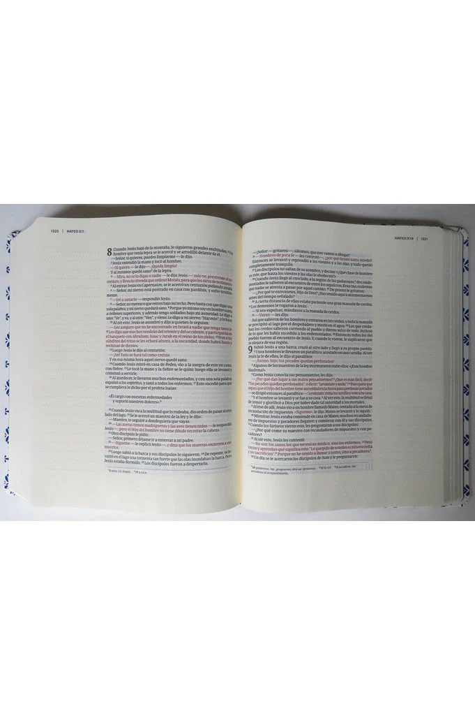 Biblia RVR 1960 de Apuntes Piel Fabricada y Mosaico Crema