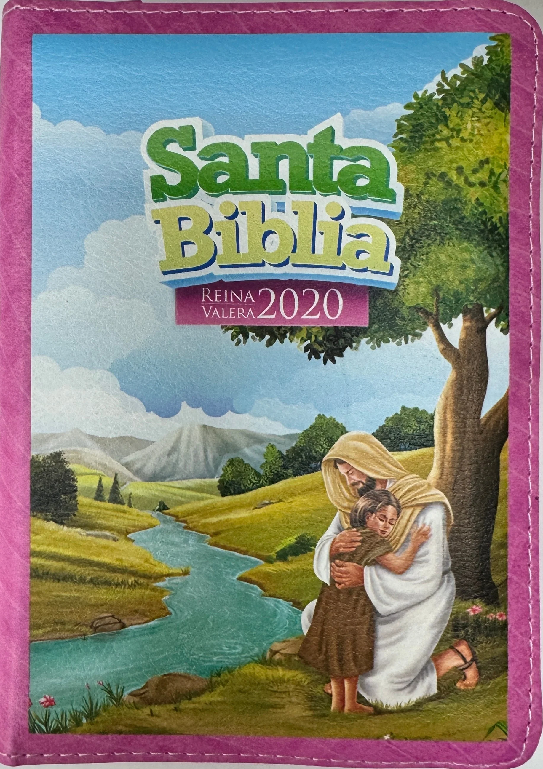 Biblia RVR 2020 para Niñas Rosada Vinilo con Cierre