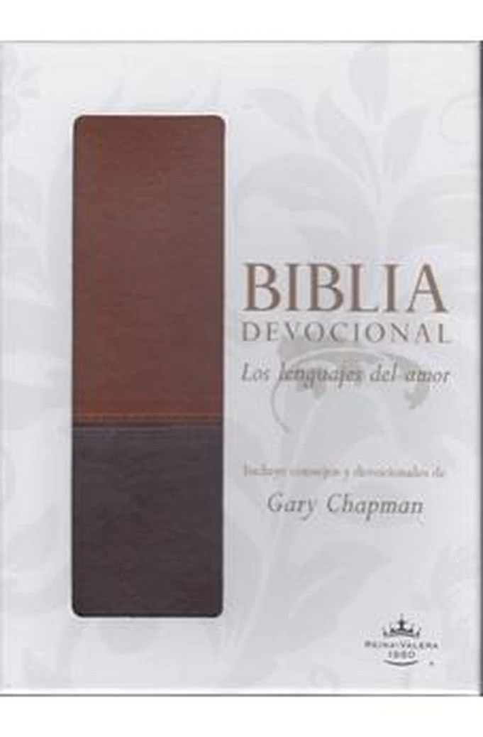 Biblia RVR 1960 Devocional los Lenguajes del Amor Símil Piel Marrón