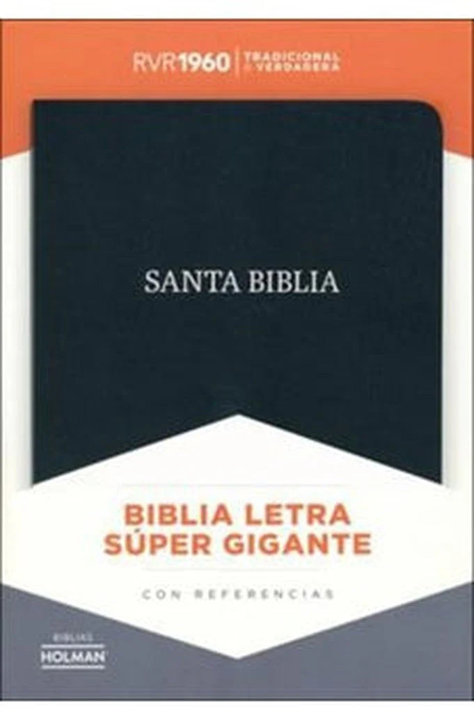 Biblia RVR 1960 Letra Súper Gigante Negro Piel Fabricada