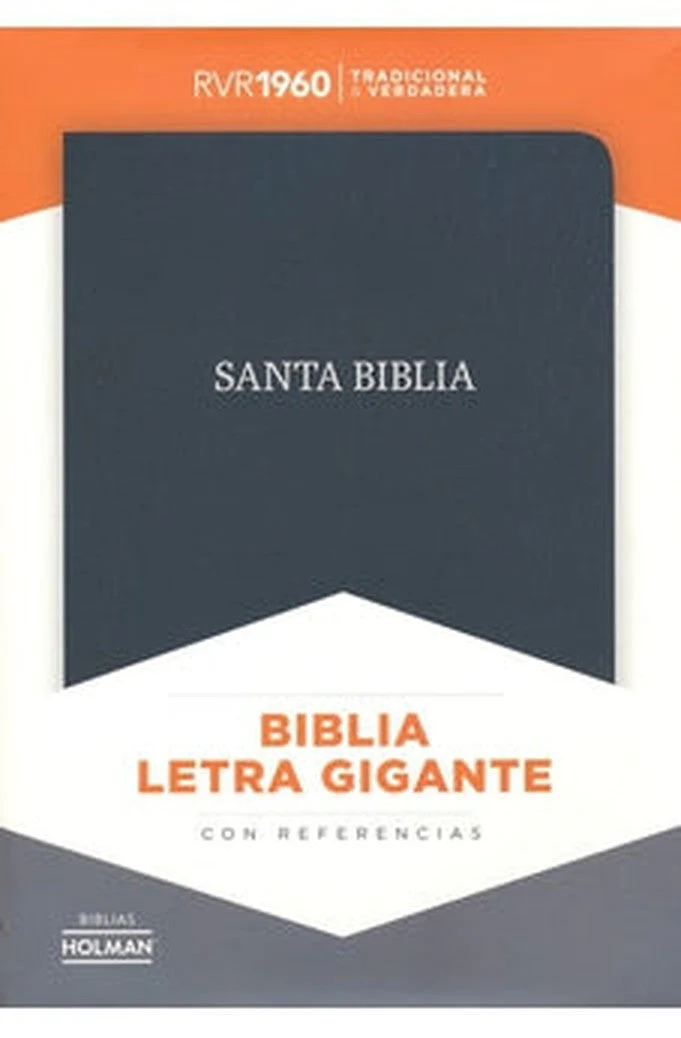Biblia RVR 1960 Letra Gigante Piel Fabricada Negro con Índice