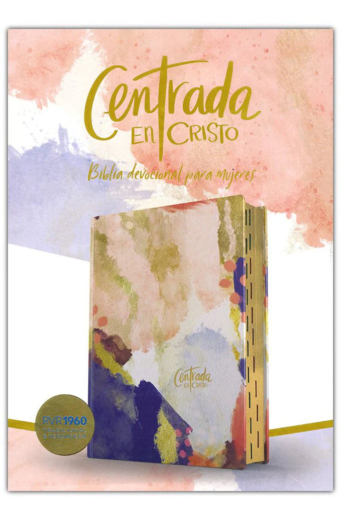 Biblia RVR 1960 Centrada en Cristo Matizada Símil Piel con Índice