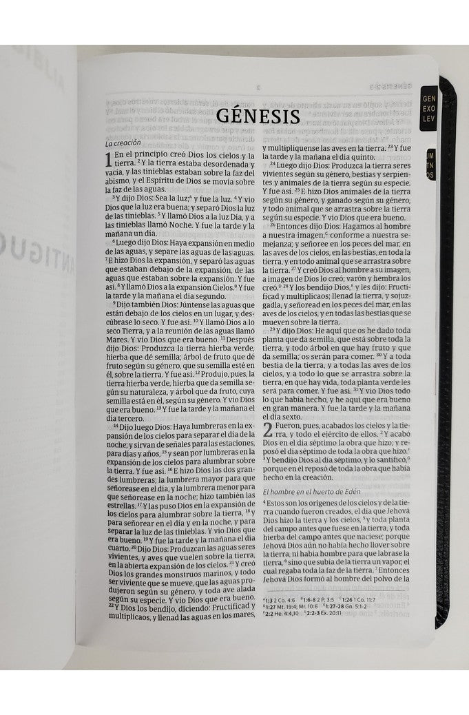 Biblia RVR 1960 Ultrafina Negro Piel Fabricada con Índice