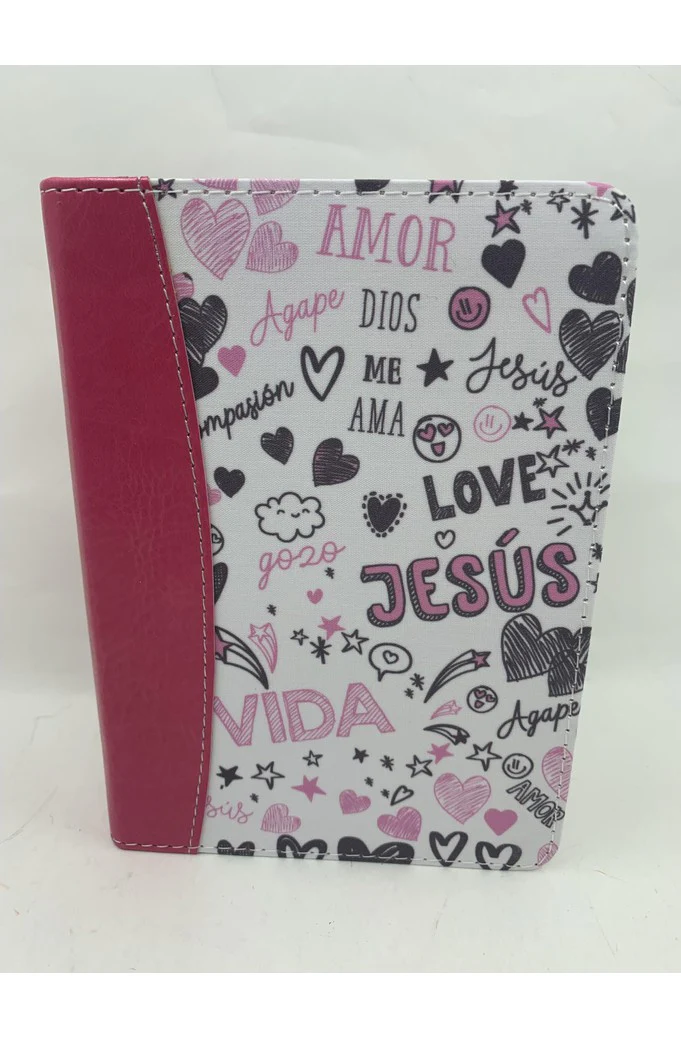 Biblia RVR 1960 Bolsillo Símil Piel Rosa con Índice