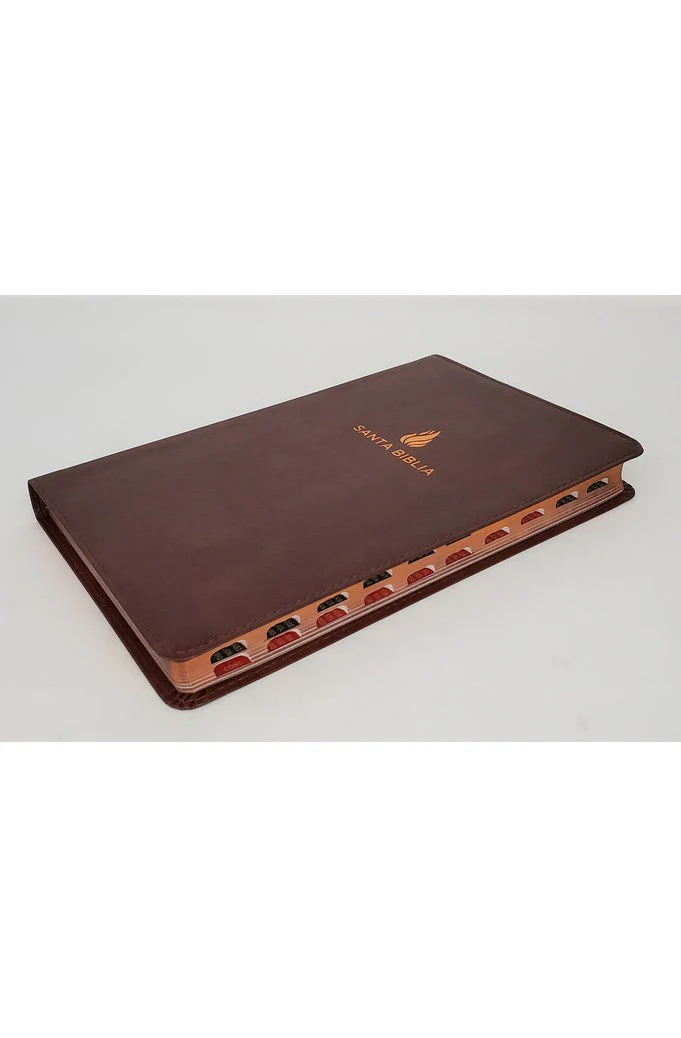 Biblia RVR 1960 Ultrafina Marrón Piel Fabricada con Índice
