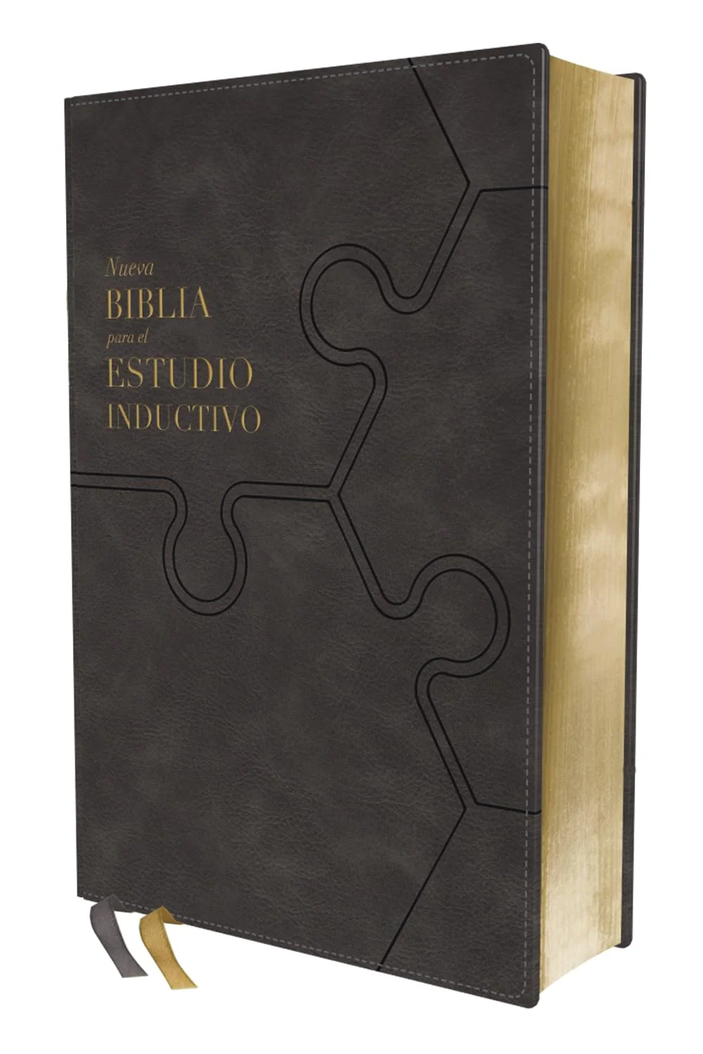 Biblia  NBLA para el Estudio Inductivo Interior a dos colores Piel Gris Comfort Print