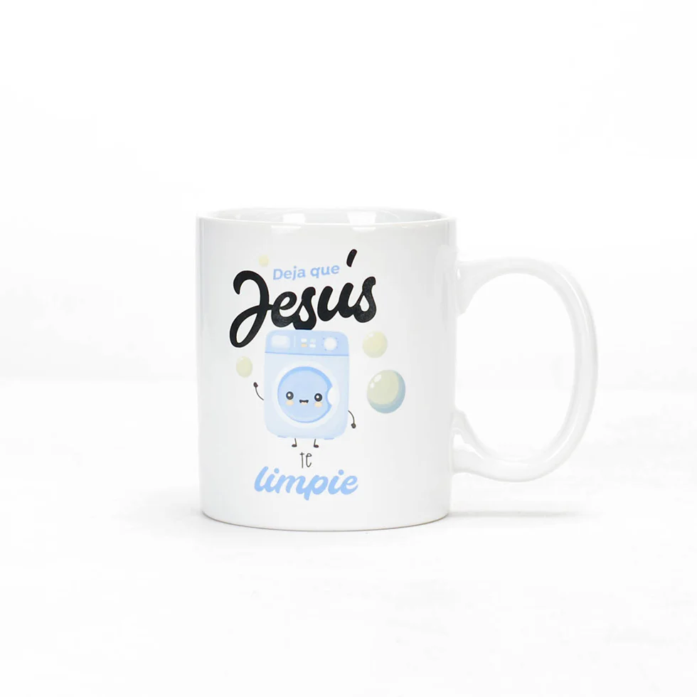 Taza 12 OZ Colección Comparte Jesús te Limpie