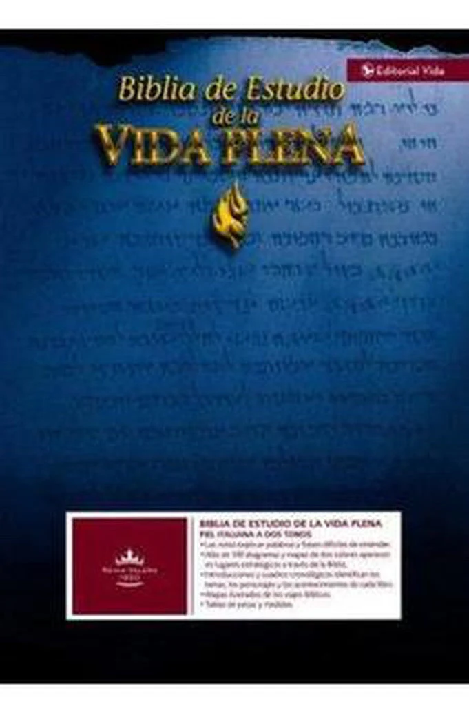 Biblia RVR 1960 de Estudio Vida Plena Piel Negro con Índice