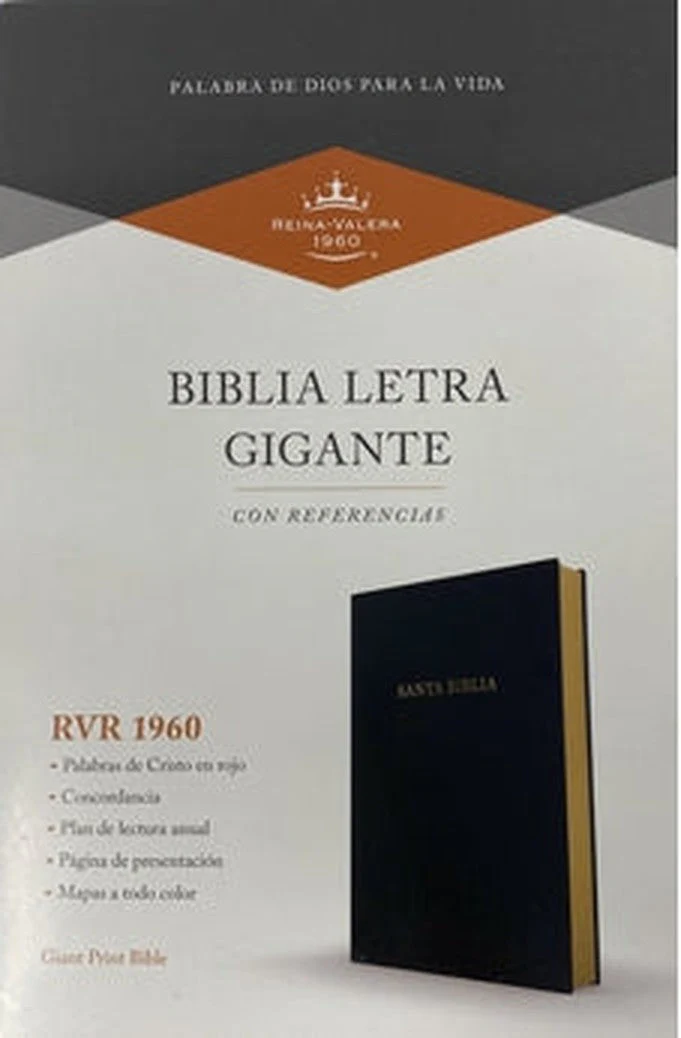 Biblia RVR 1960 Letra Gigante Negro Imitación Piel