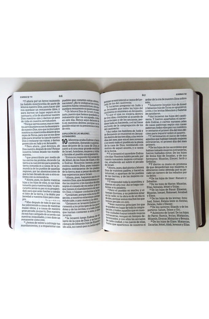 Biblia RVR 1960 Letra Súper Gigante Marrón Piel Fabricada