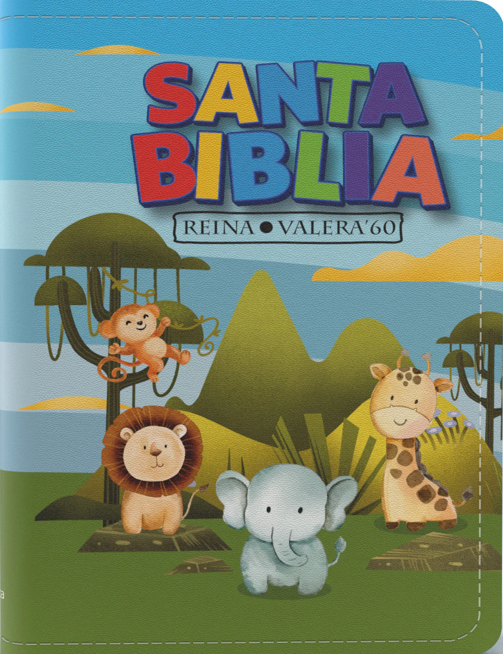 Biblia RVR 1960 Compacta para Niños Animales Vinilo con Cierre