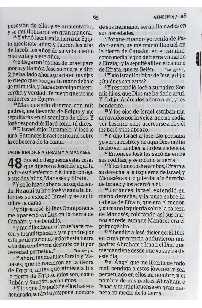 Biblia RVR 1960 Letra Súper Gigante Negro Piel Fabricada con Índice