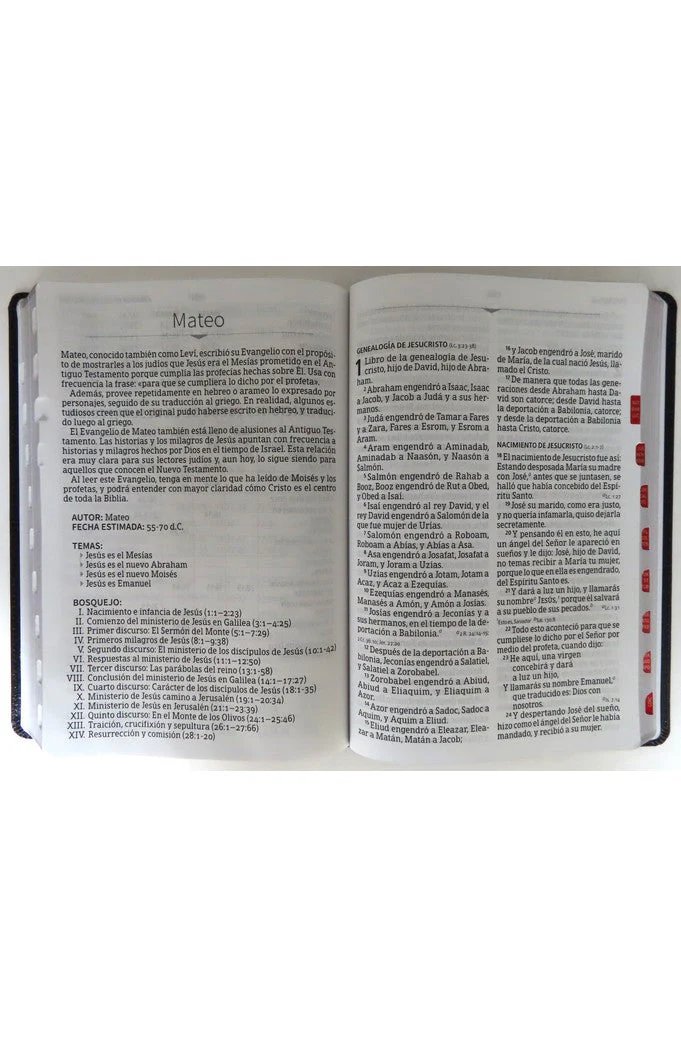 Biblia RVR 1960 Letra Súper Gigante Negro Piel Fabricada con Índice