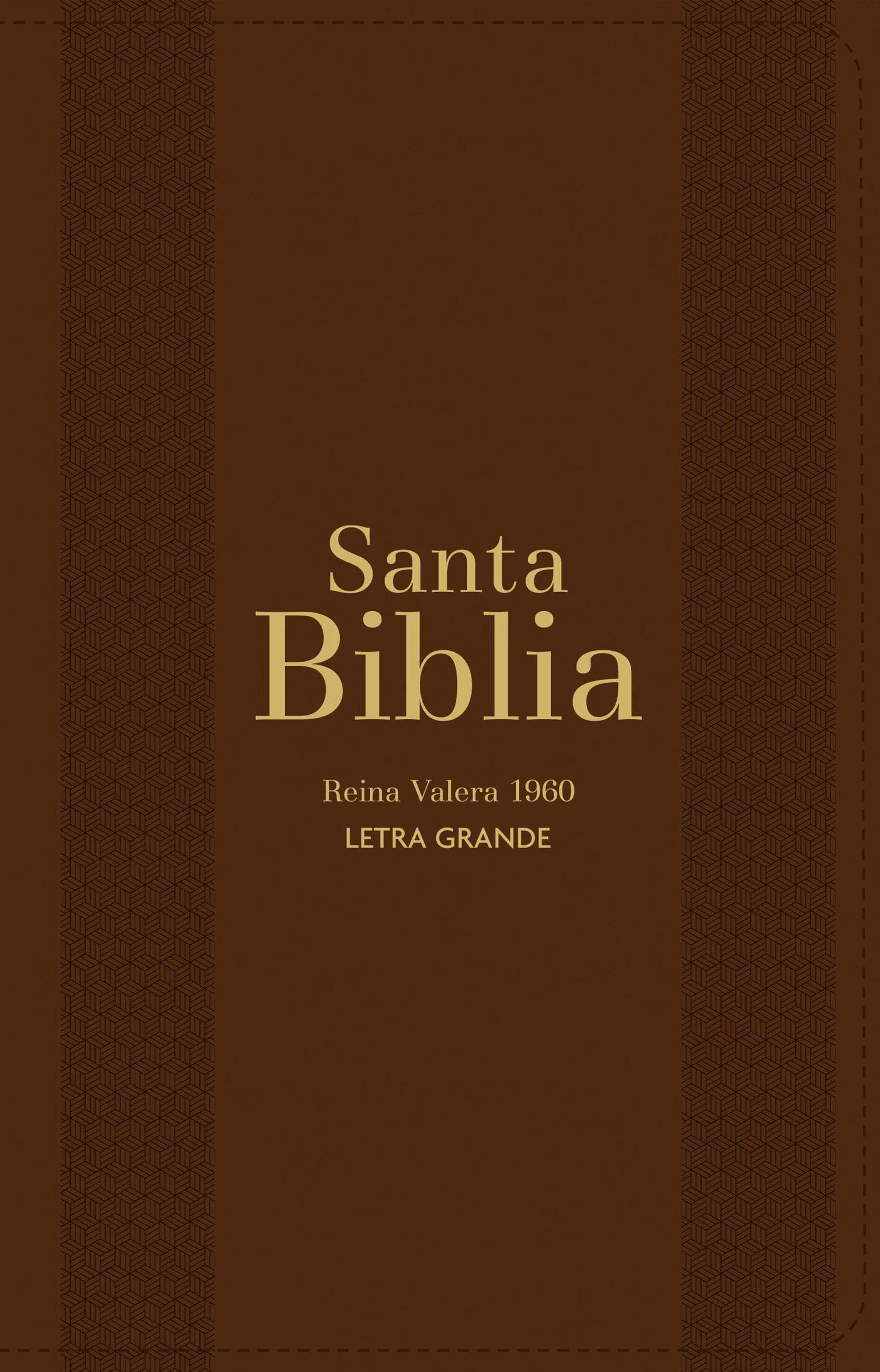 Biblia RVR 1960 Letra Grande Tamaño Manual Marrón con Cierre e Índice